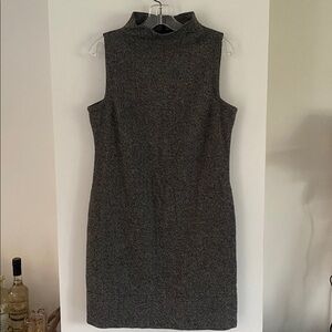 BANANA REPUBLIC wool tweed mini dress high neck 6